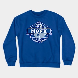 Monk (White) Crewneck Sweatshirt